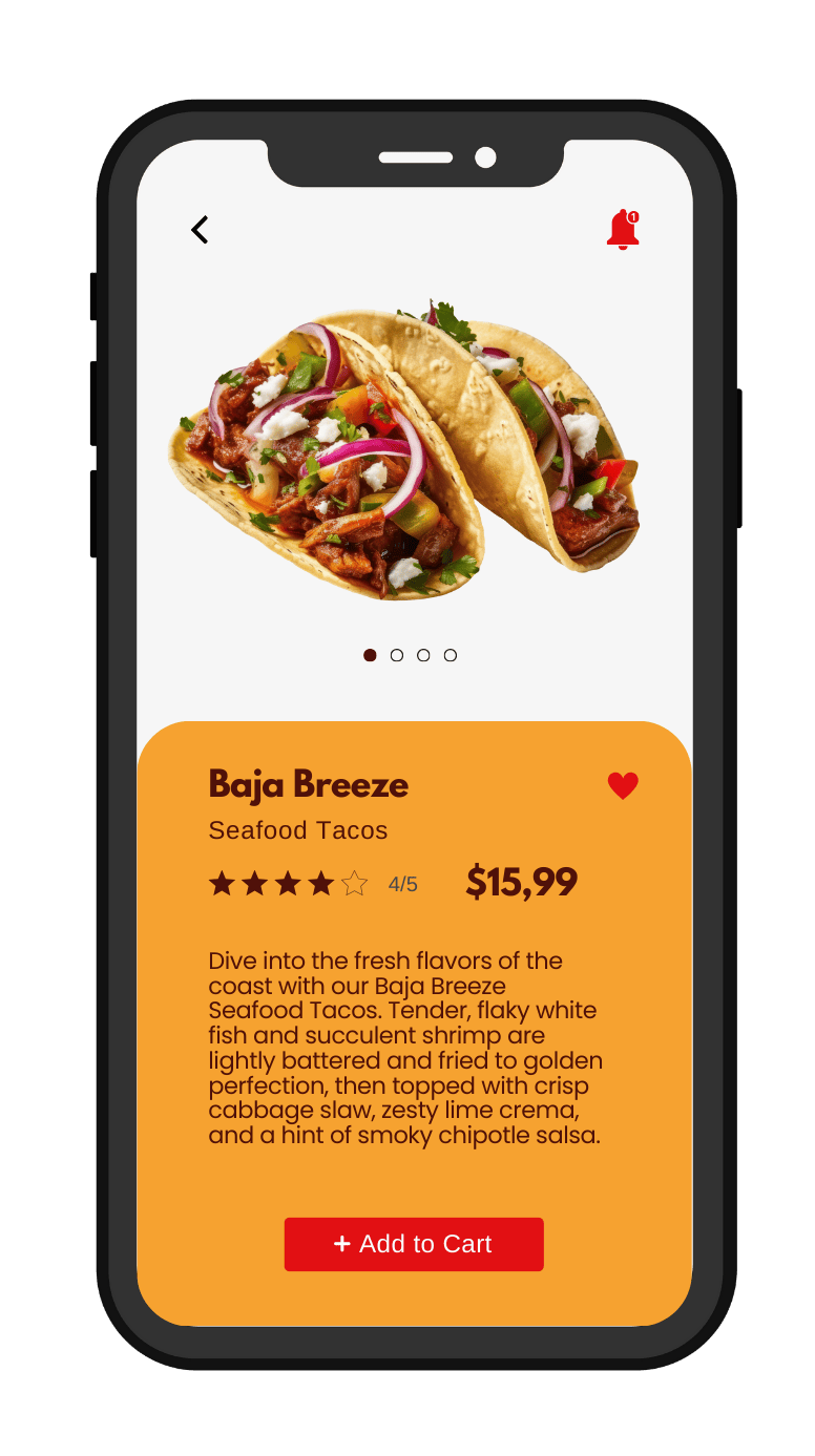 A cell phone with a picture of two tacos on it.