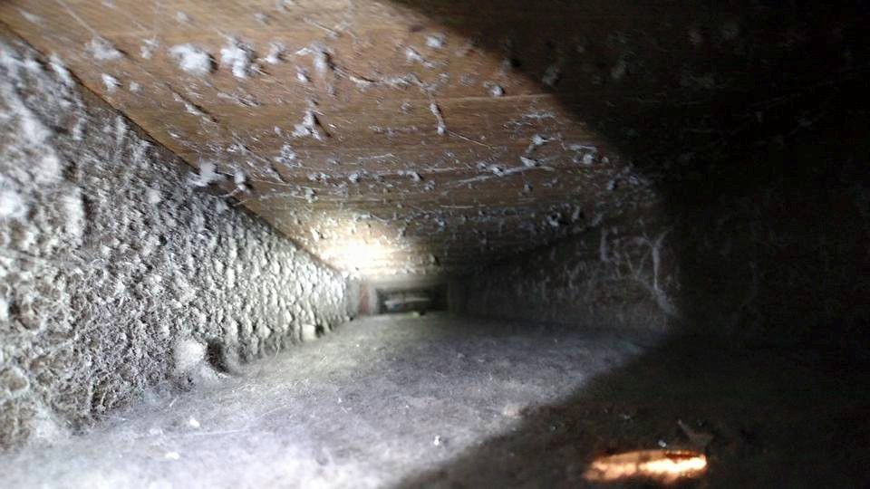 Before Dark Tunnel With a Light Shining Through the Ceiling — Grand Island, NE — D&m Air Duct Cleaning