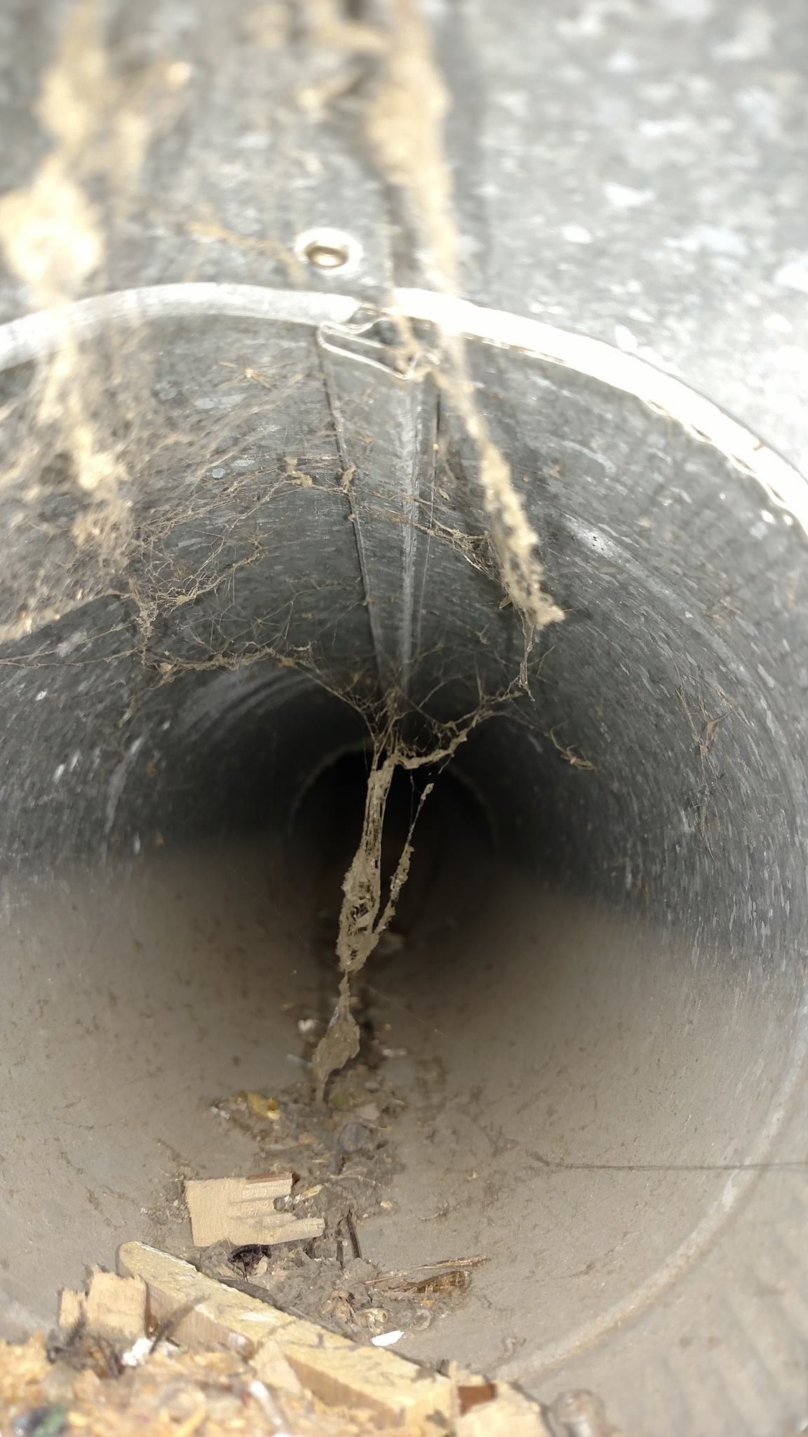 Before Dirty Pipe With a Hole — Grand Island, NE — D&m Air Duct Cleaning
