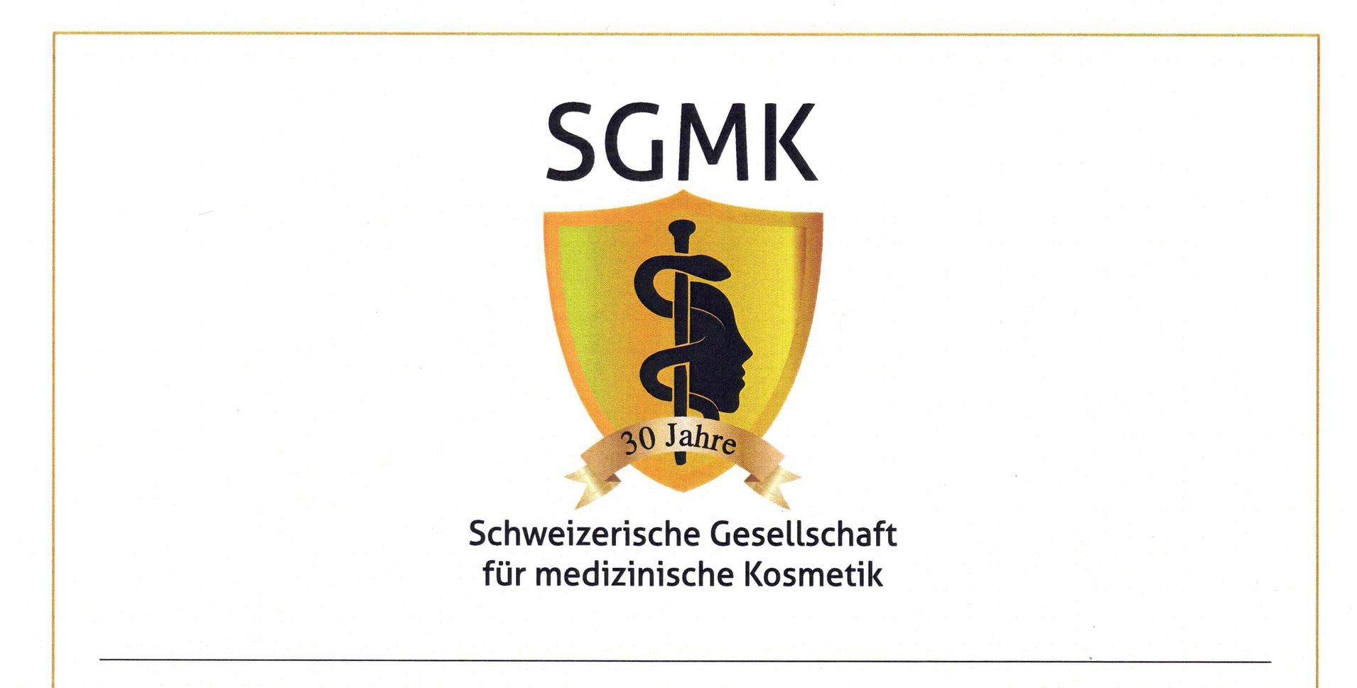 SGMK Es liegt ein Zertifikat der Parker Medical Beauty GmbH vor.