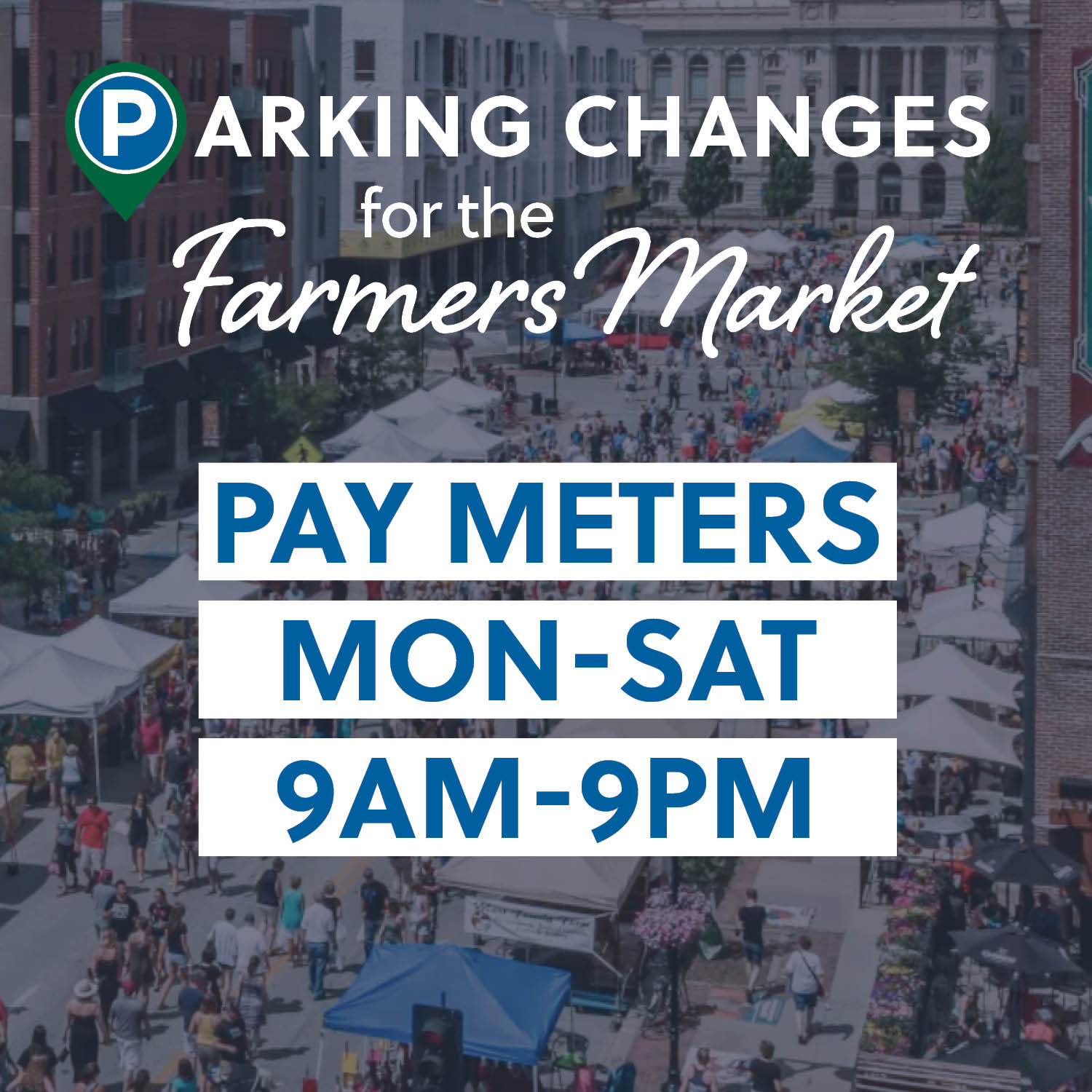 Parking downtown farmers' marketing social media