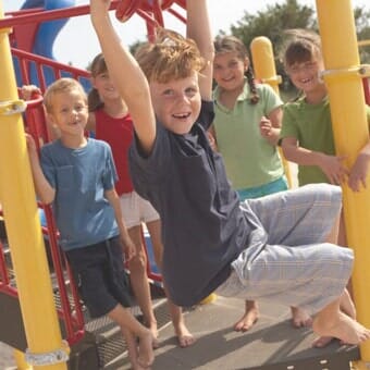 Kids playing on playground - Hilltop Nursery Schools in Toms River, NJ