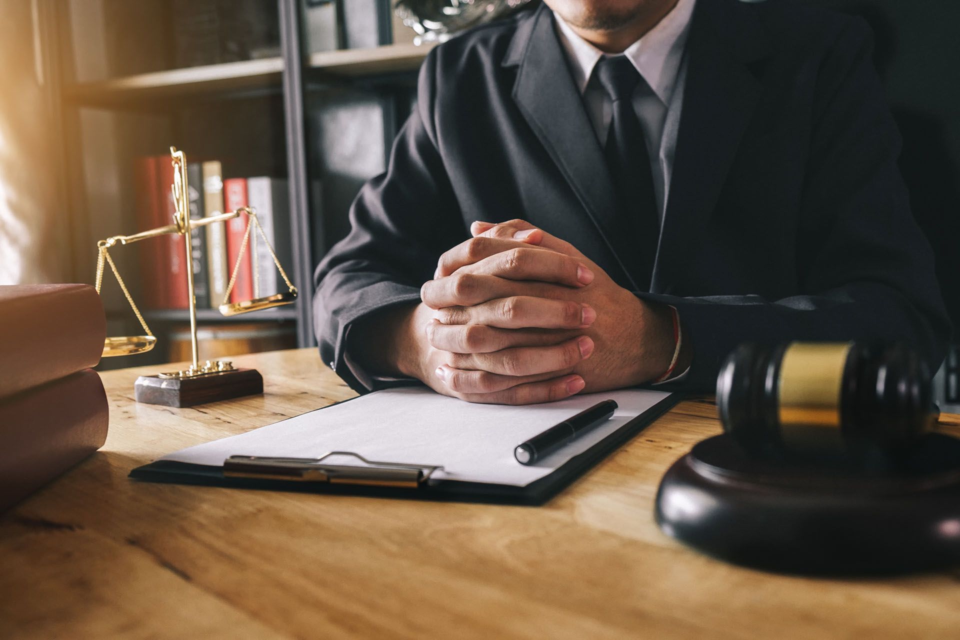 lawyer working in office