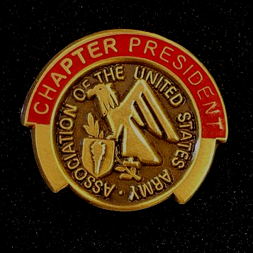 Chapter President Pin for the Association of the US Army