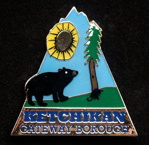 A pin that says ketchman gateway borough on it