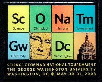 A poster for the science olympiad national tournament