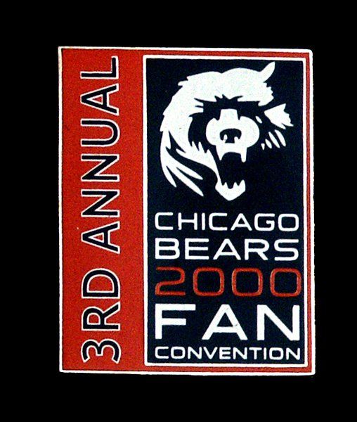 A logo for the 3rd annual chicago bears 2000 fan convention