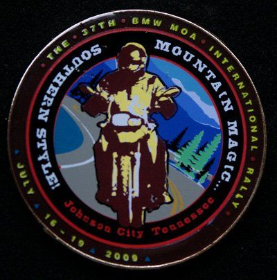 A sticker for the 37th bmw moa international rally