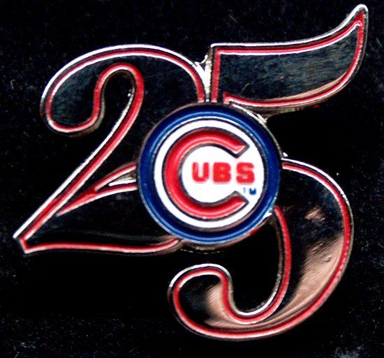 A 25th anniversary logo for the chicago cubs
