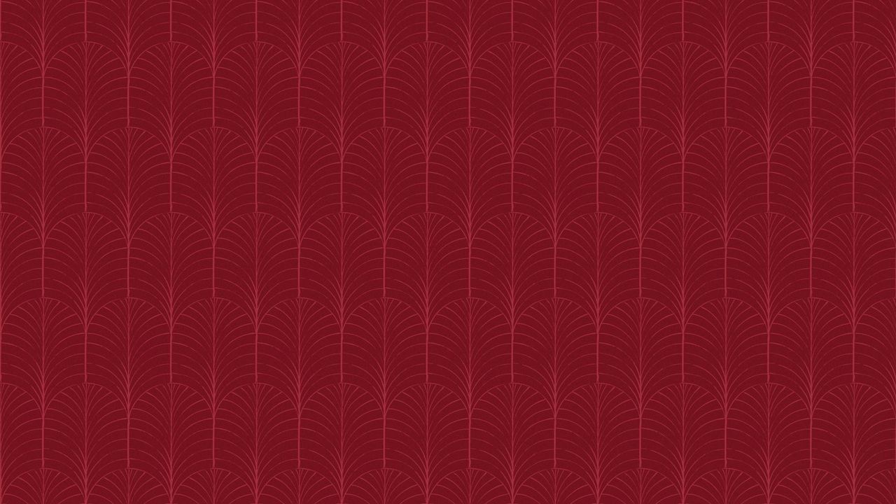 Dark red geometric pattern with repeating curved line motif