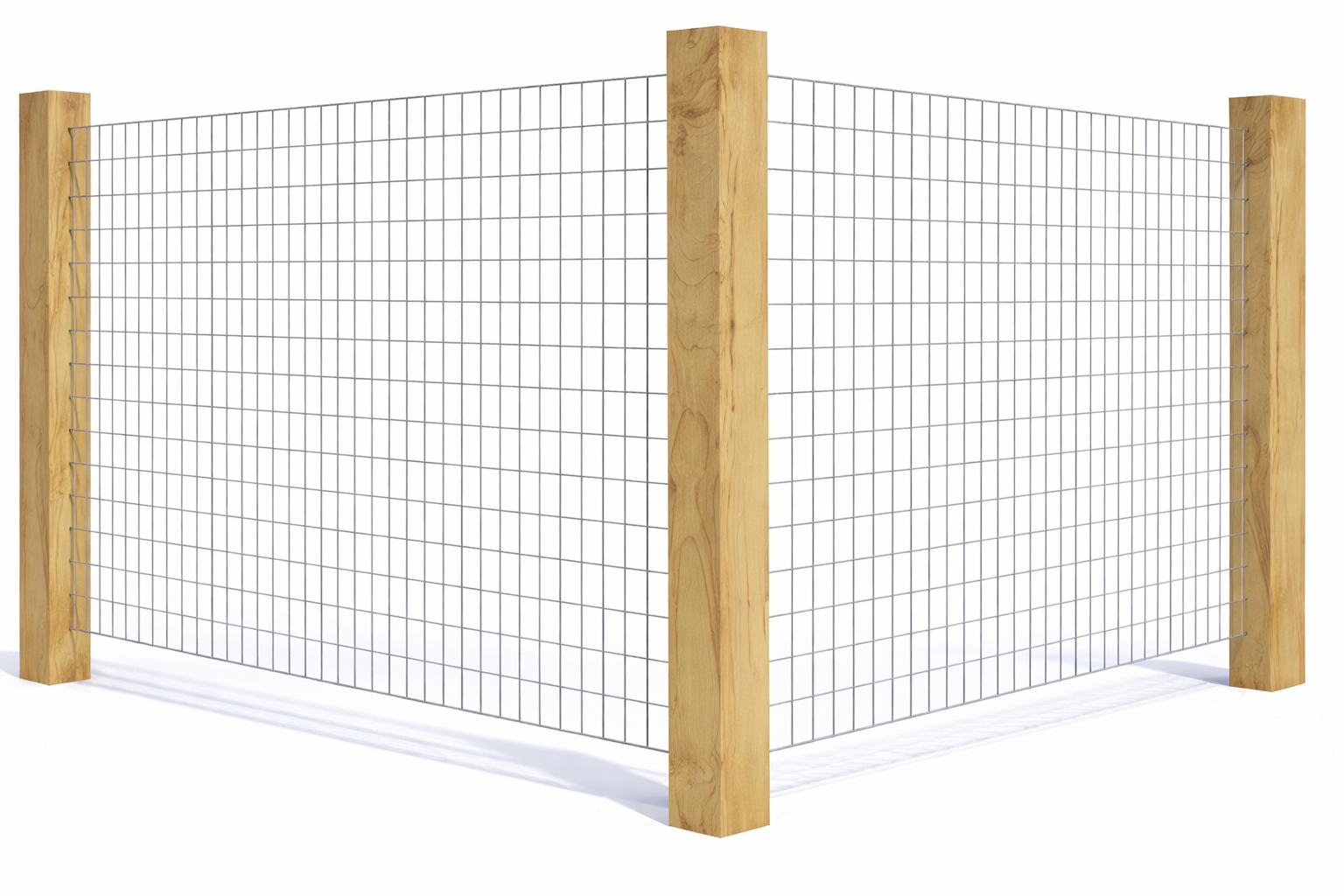 A 3d model of a wooden fence with a white background