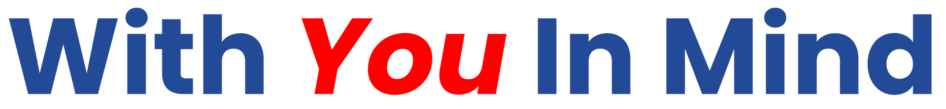 With you in mind is written in red and blue on a white background