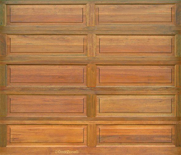 10 Panel single wooden garage door
