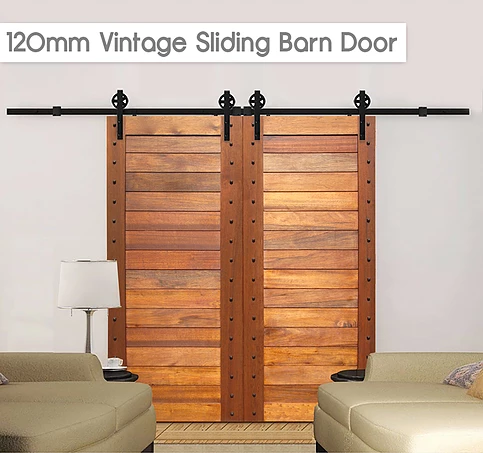 Vintage sliding door in lounge