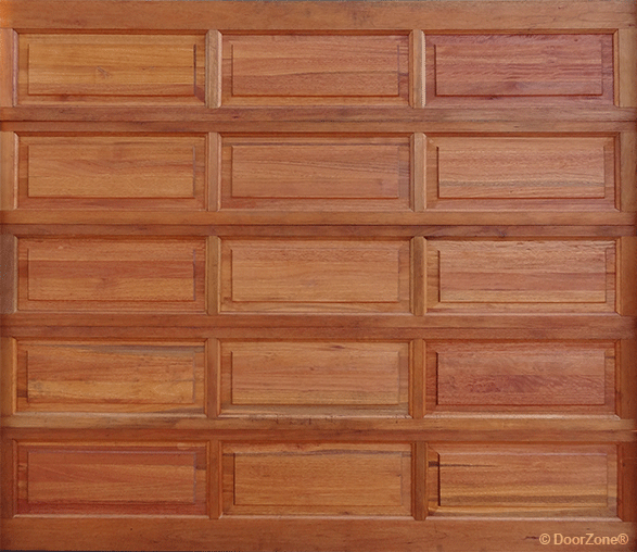 15 Panel single wooden garage door