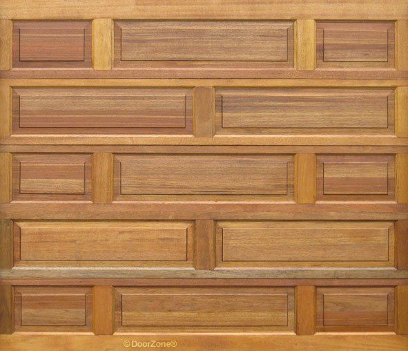 single wooden garage door