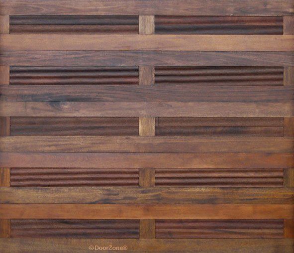 Grooved single wooden garage door