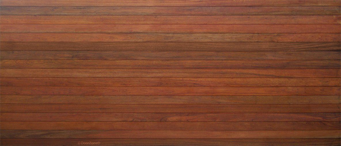 Horizontal stable style double wooden garage door