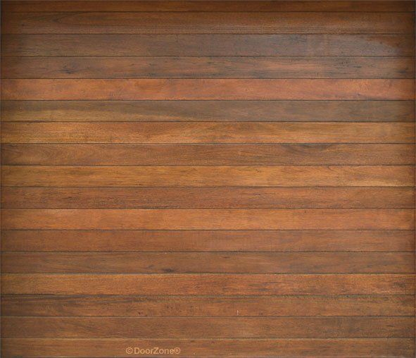 Horizontal stable style single wooden garage door