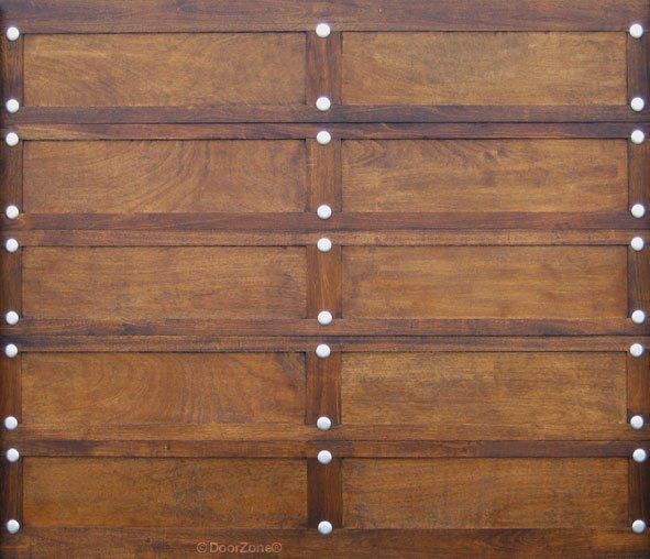 Stud style single wooden garage door