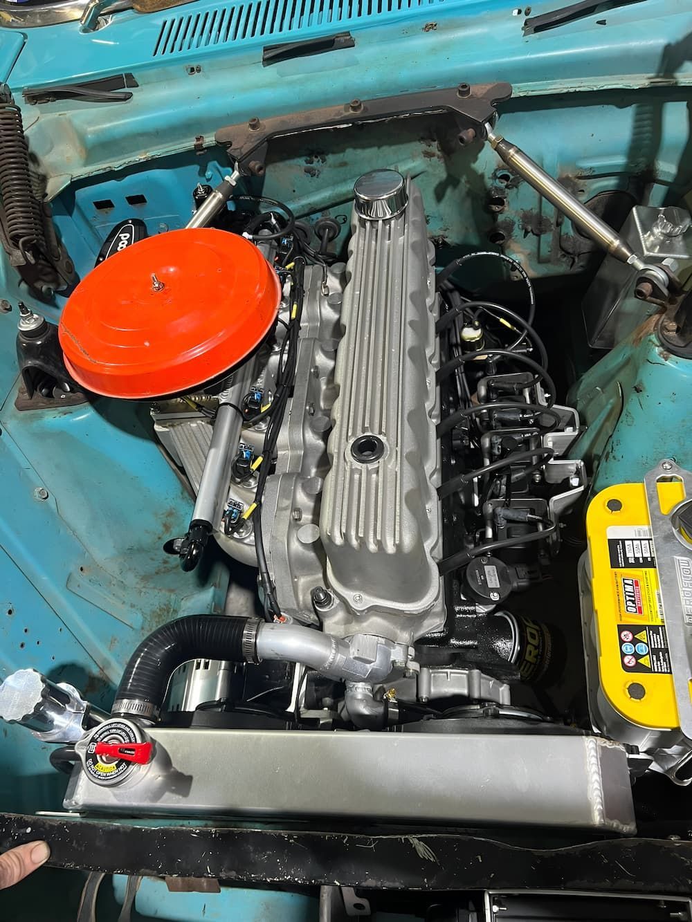 A Close Up Of A Car Engine With A Radiator And Air Filter — Hunter Automotive In Bungalow, QLD