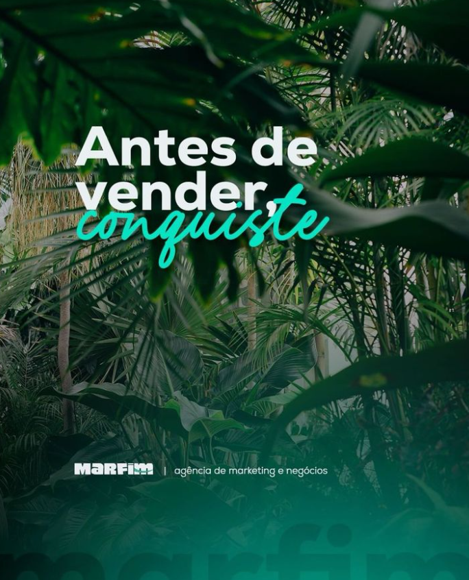 Uma imagem de uma selva com as palavras antes de vender conquista