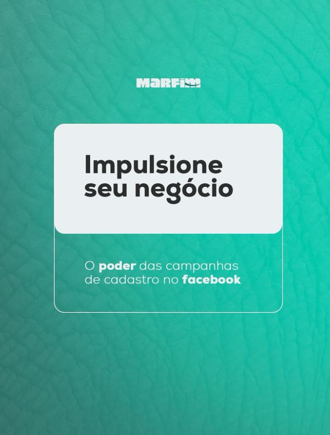The cover of a book titled impulsione seu negócio o poder das campanhas de cadastro no facebook.