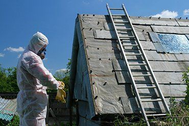 Person in Protective Suit and Mask Standing Near a Ladder — CJD Investments (NQ) Pty Ltd in Mackay Harbour, QLD