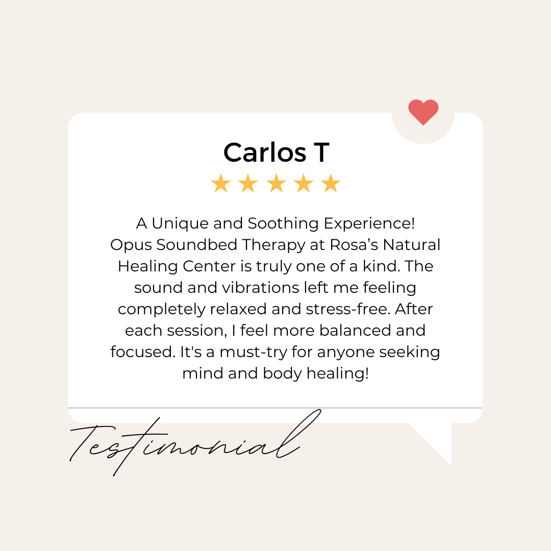 A testimonial from carlos t is written in a speech bubble.
