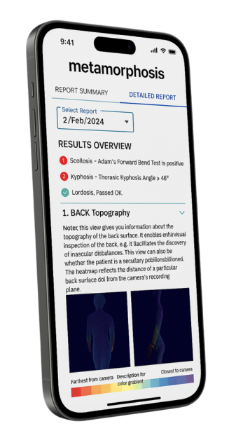 A cell phone with the word metamorphosis on the screen