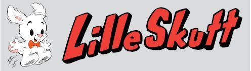 En vit kanin med fluga hoppar bredvid orden