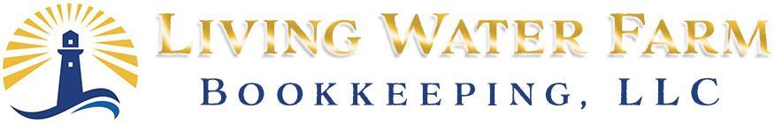 The logo for living water farm bookkeeping , llc