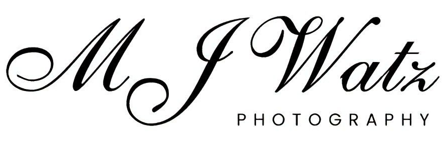 MJ Watz Photography logo with stylized script letters and