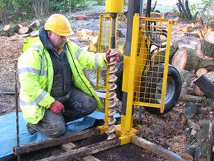 using a machine for digging