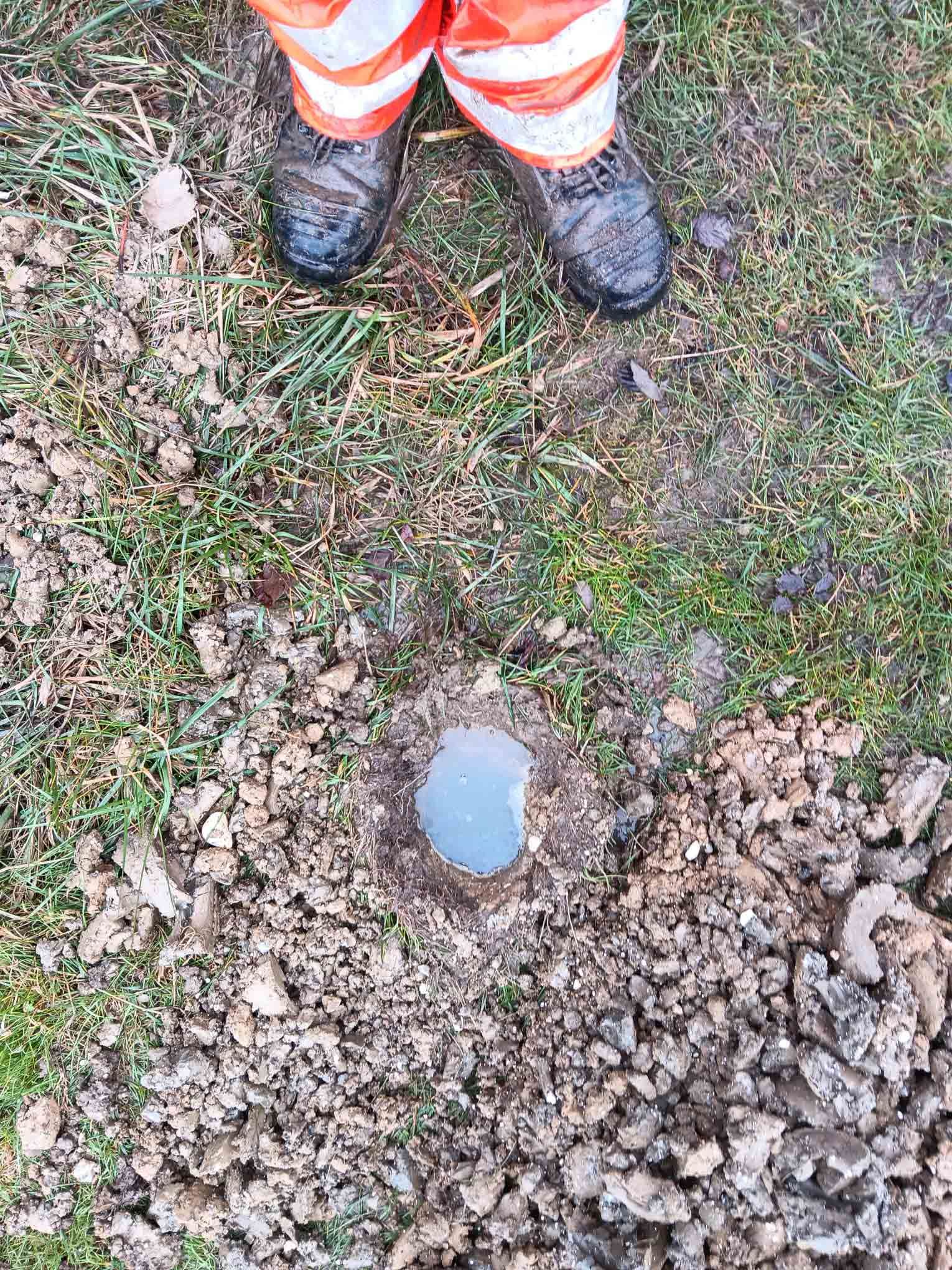 pool of water formed