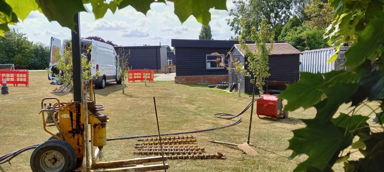 pipes on a lawn