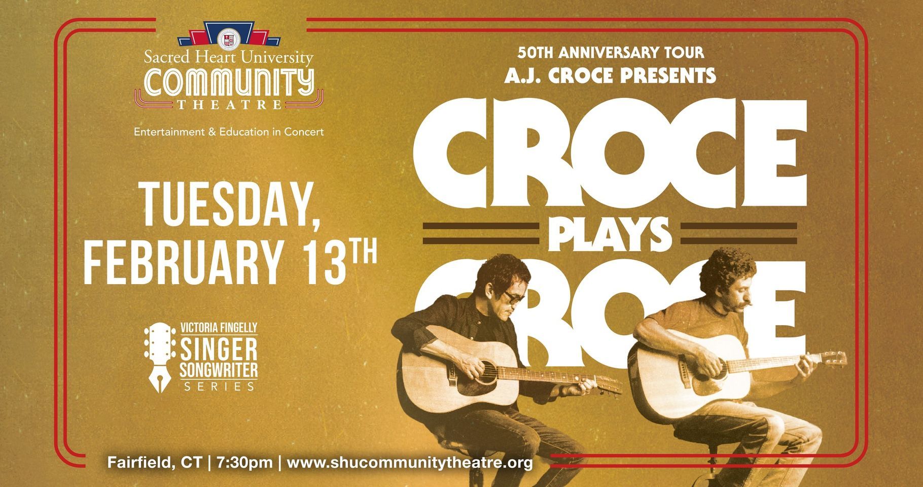 Croce plays Croce at SHU Community Theatre, Fairfield, CT on Tuesday, February 13, 2024.