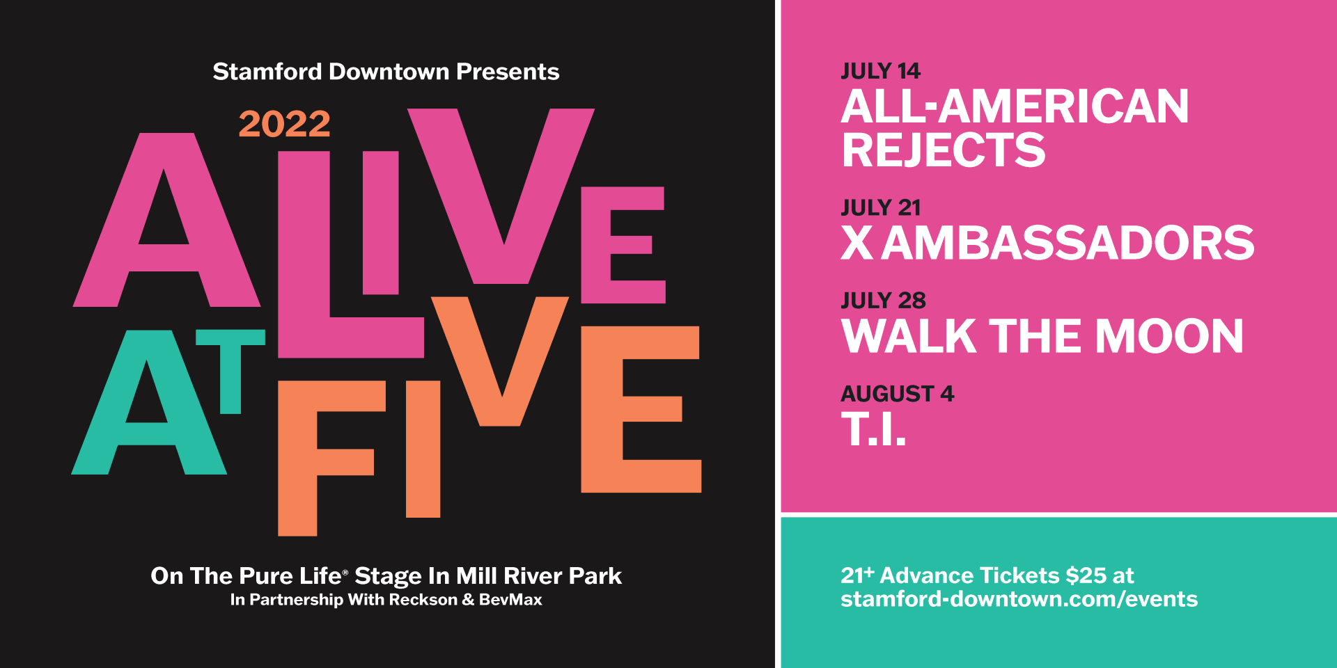2022 Downtown Stamford Concert Series The Alive at Five Artists!