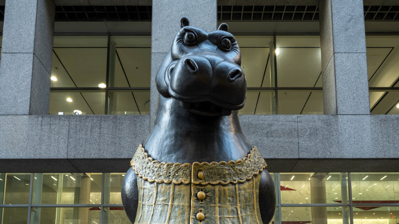 Hippo Ballerina Sculpture by Bjorn Okholm Skaarup Coming to Stamford Downtown