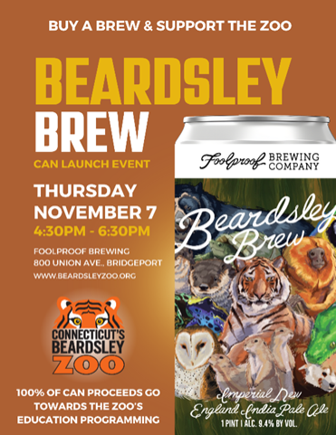 Connecticut's Beardsley Zoo Announces Debut of “Beardsley Brew” Beer Launch with Foolproof Brewing Company