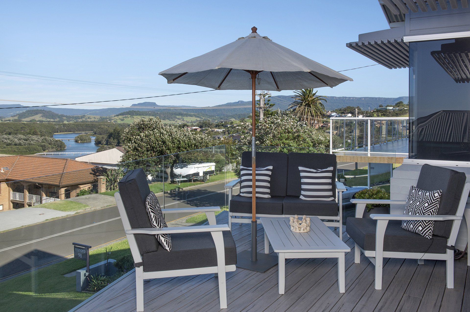 seating area on the deck