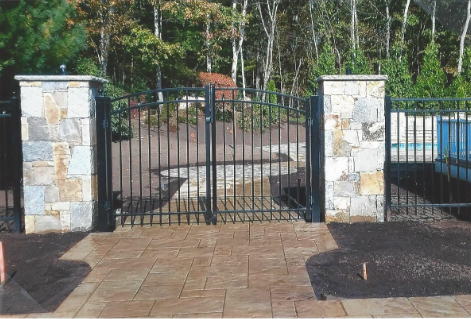 Gate made by wood — Barbed Wire in Hope,RI