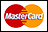 A close up of a mastercard logo on a white background.