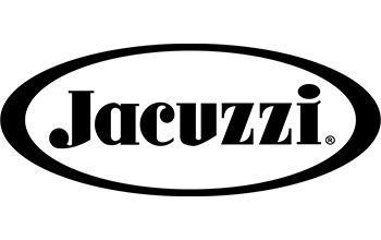 A black and white logo for jacuzzi in an oval.