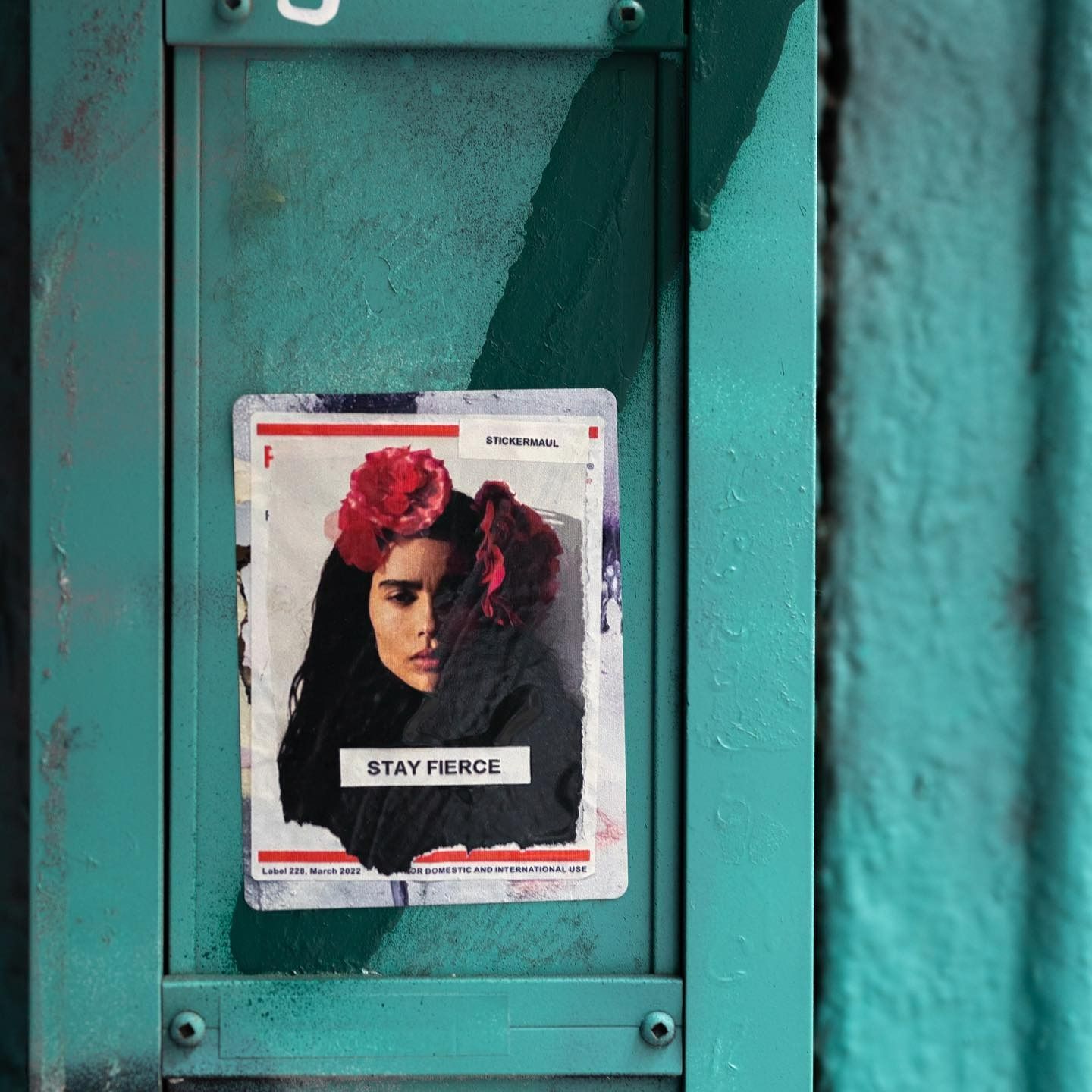 Poster with a woman and