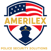Shield logo with American flag, 
