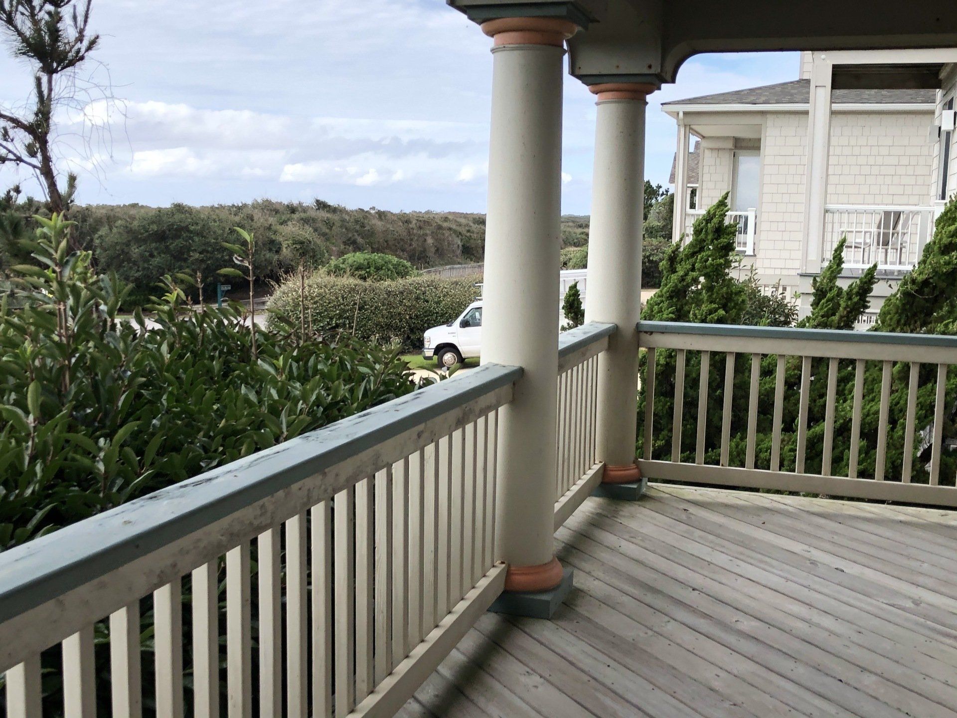 before photo of deck prior to painting and updating