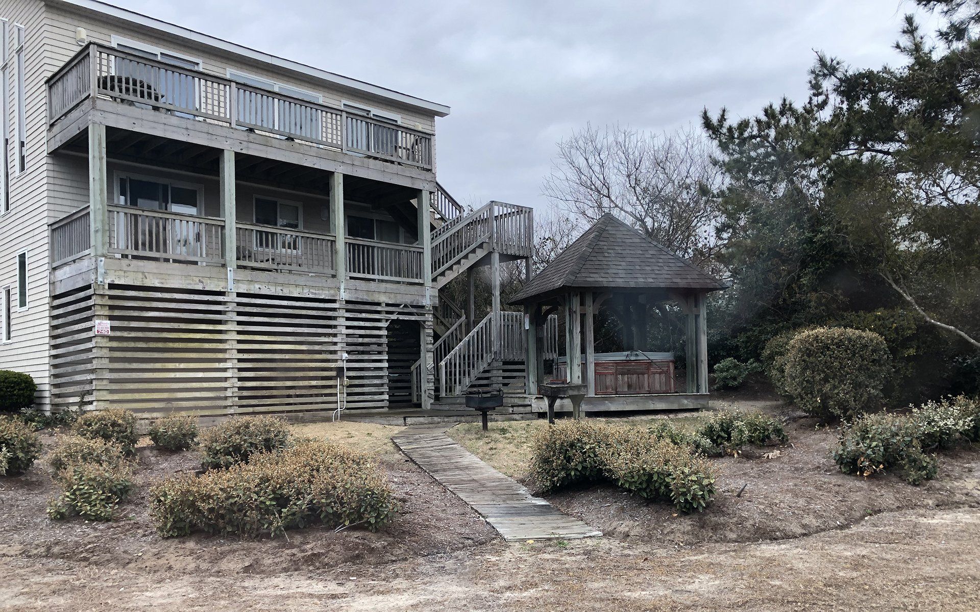Before photo of a major deck renovation done by Patterson Homes & Construction, Corolla, NC