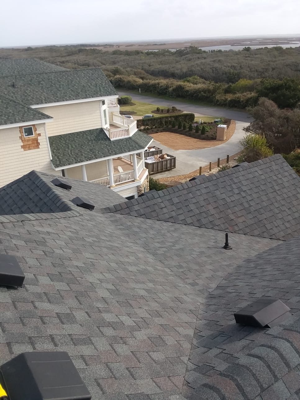 Roofing job completed by Patterson Homes and Construction, Corolla, NC