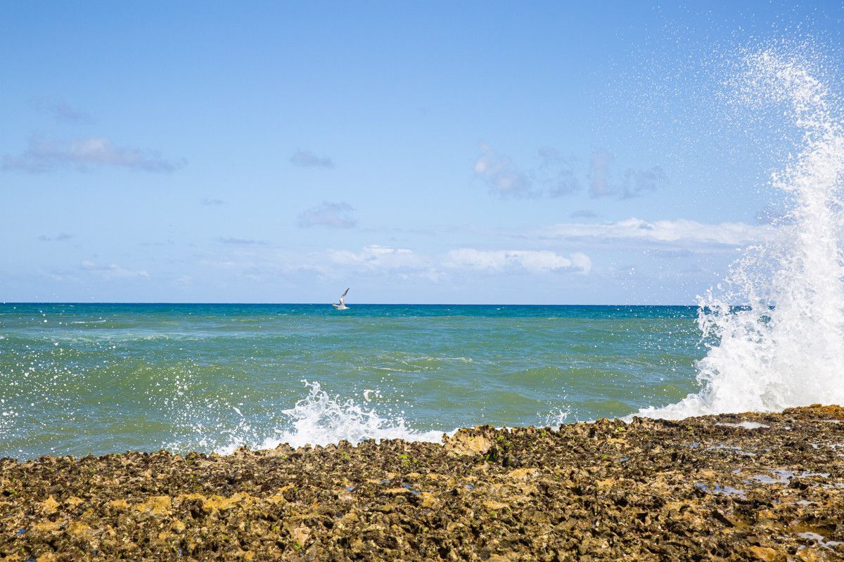 Fotografia fine art do mar de arempebe, camaçari Bahia litoral norte, mare baixa